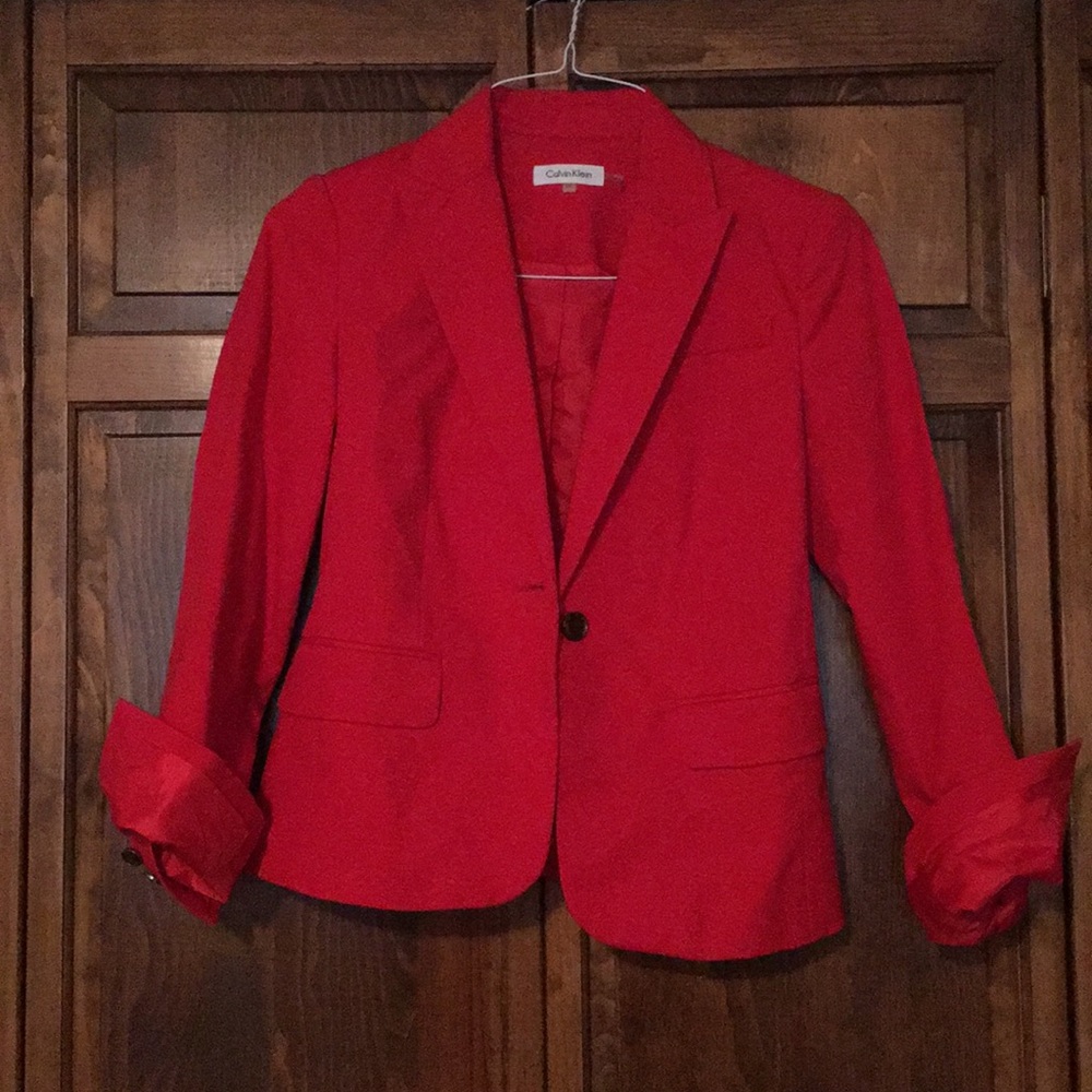 Calvin Klein Red Blazer